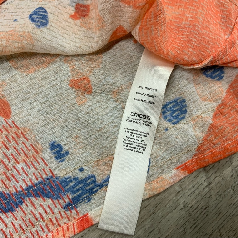 (Bin 26) Chico’s, Multicolored Geometric Pattern … - image 3